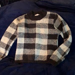 Black and white check sweater